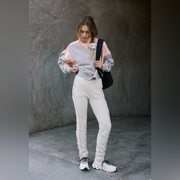 Closeout!▪️NWT Free People Start Up Pants in Heather Grey - Picture 2 of 7